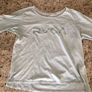 RVCA logo tee shirt in cool mint